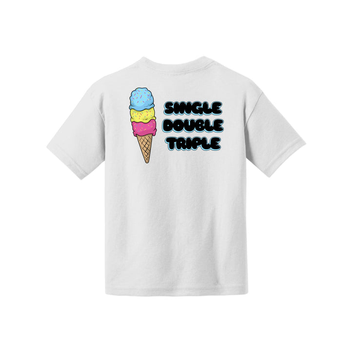 Single Double and Triple Ice Cream Youth Tee