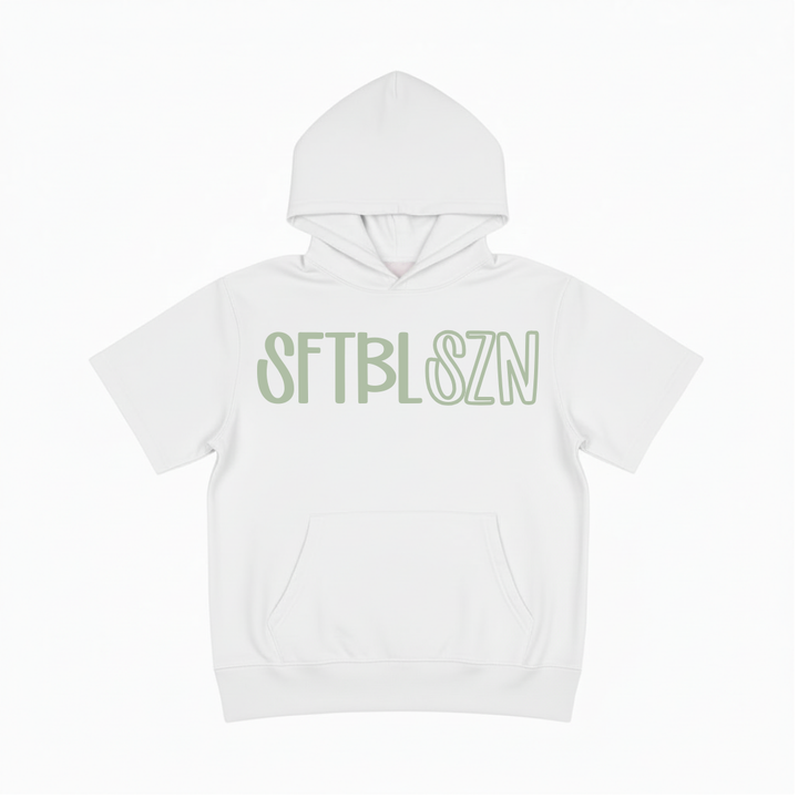 Softball Youth Short Sleeve Hoodie