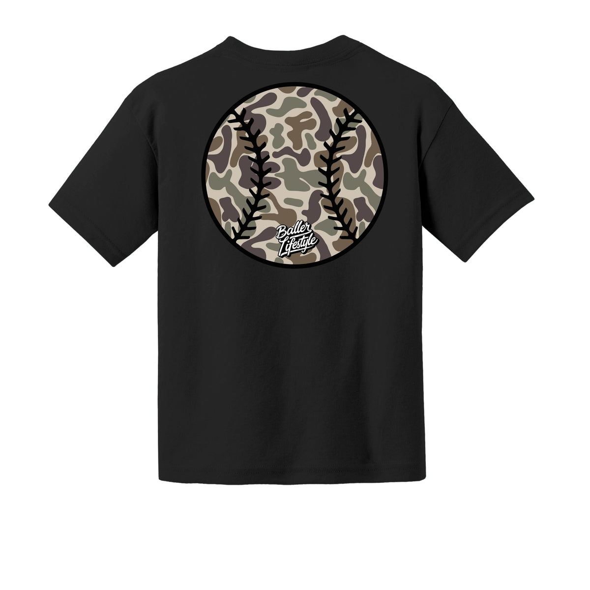 Camo Baseball Youth Tee