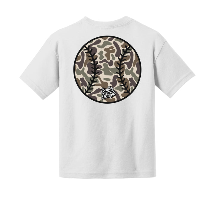 Camo Baseball Youth Tee