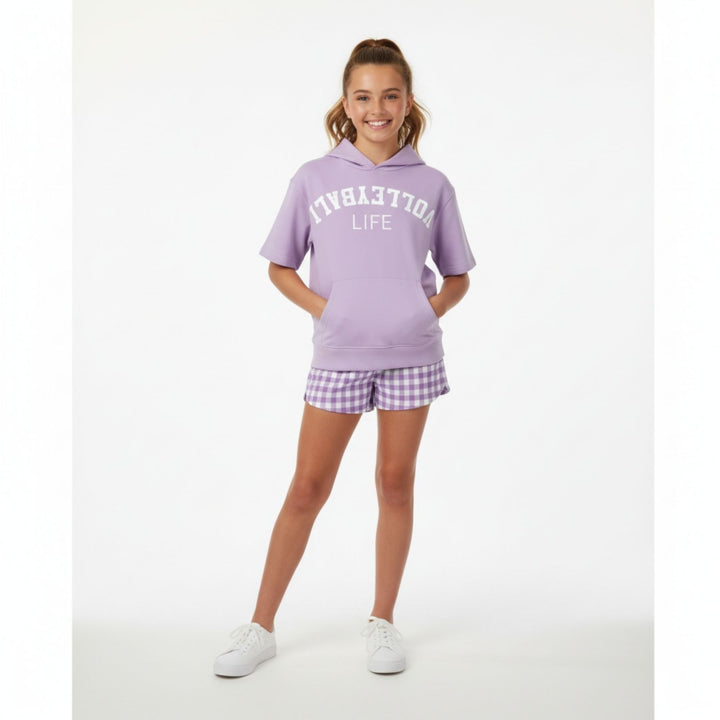 Volleyball Short Sleeve Hoodie