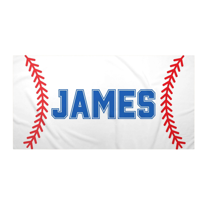 The James Baseball Beach Towel