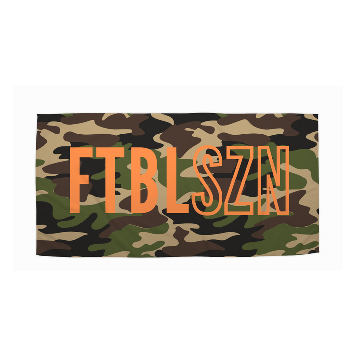 The Camo FTBL SZN Beach Towel