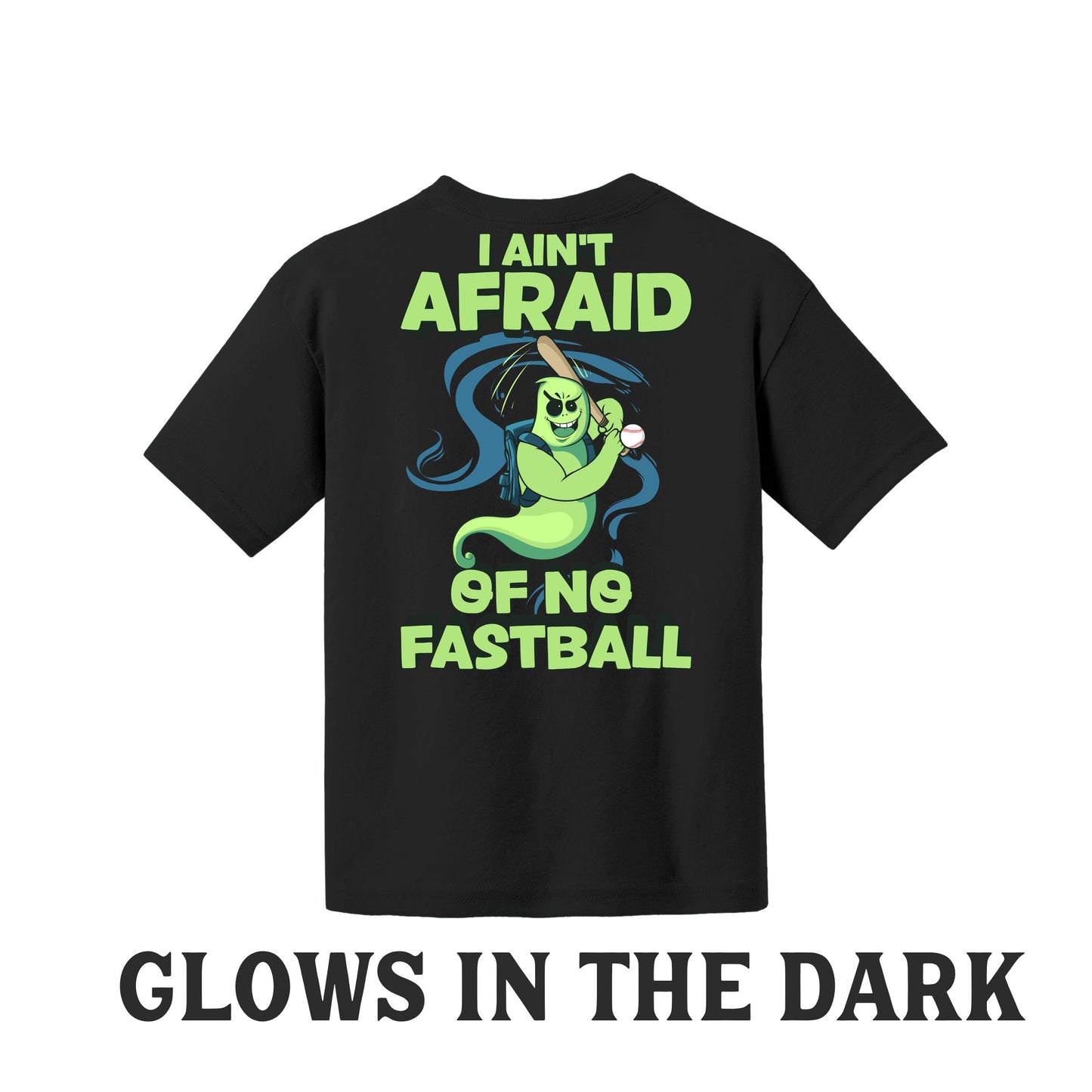 Ain't Afraid of no fastball Halloween Youth Tee