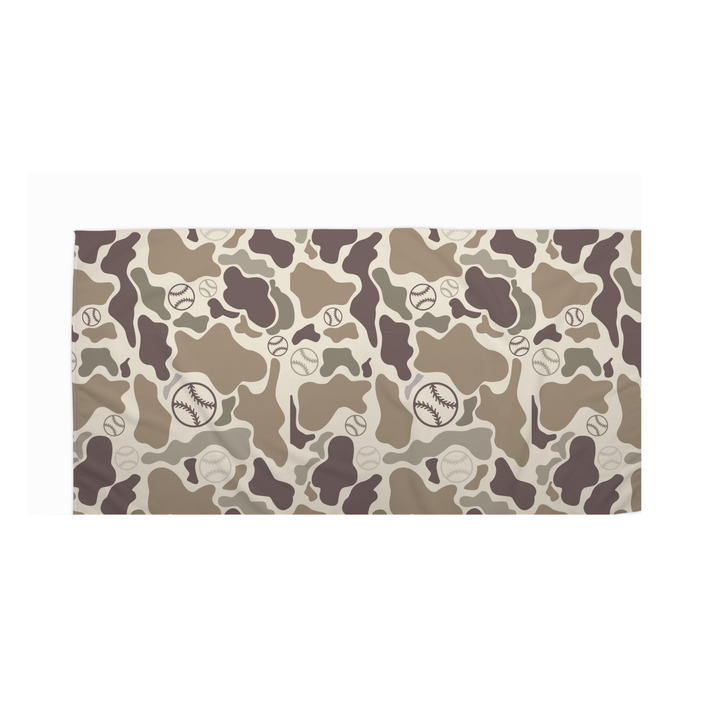 The Baseball Camo Drip Beach Towel