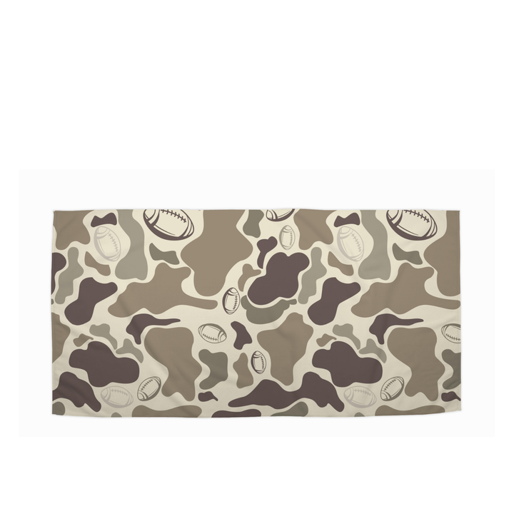 The Football Camo Drip Beach Towel