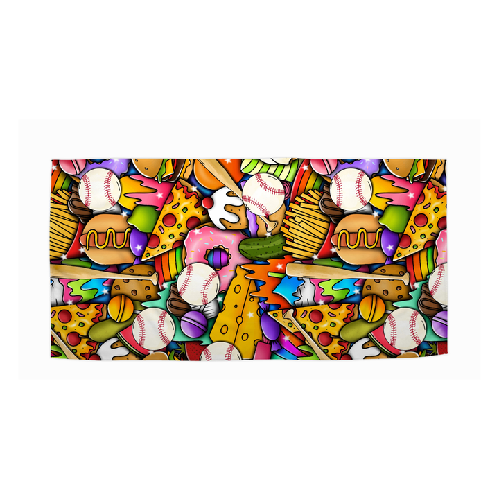 The Baseball Graffiti Beach Towel