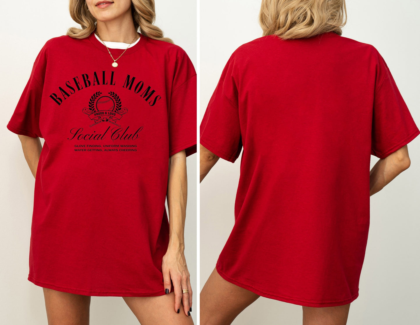 Baseball Moms Social Club Adult Tee