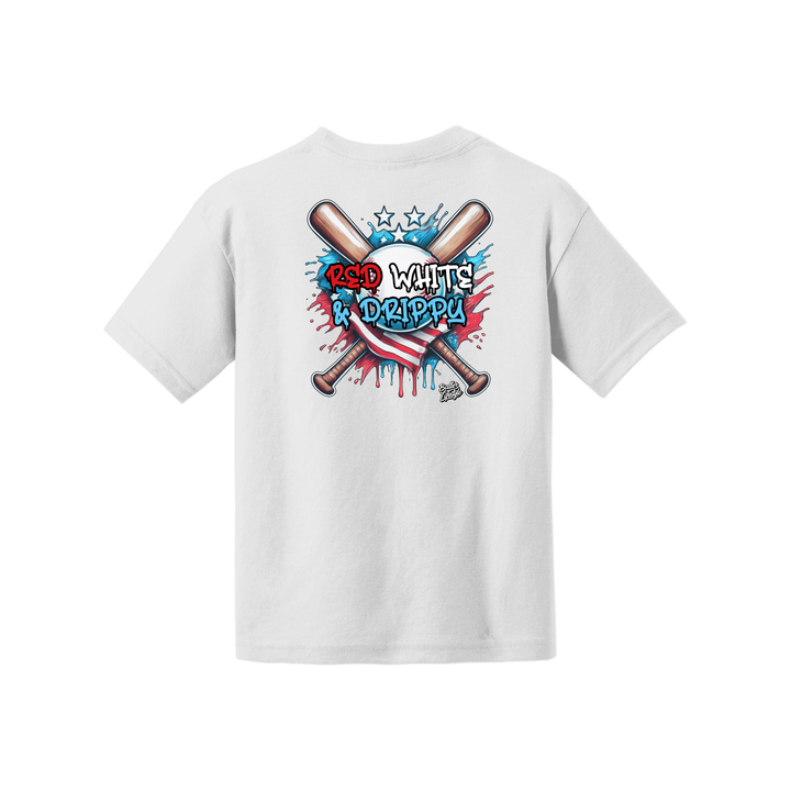 Red White and Drippy Toddler Tee
