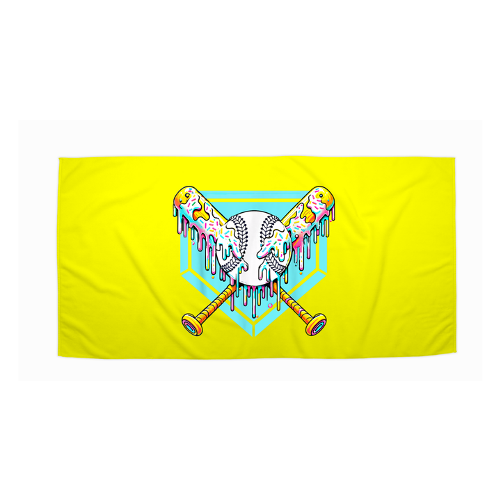 Baseball Drip Beach Towel