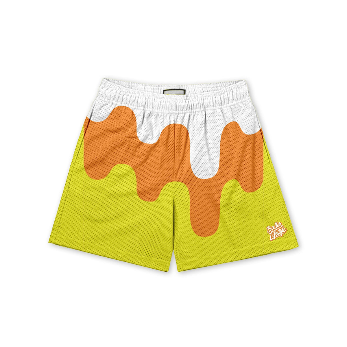 Candy Corn Ice Cream Drip Shorts Clearance