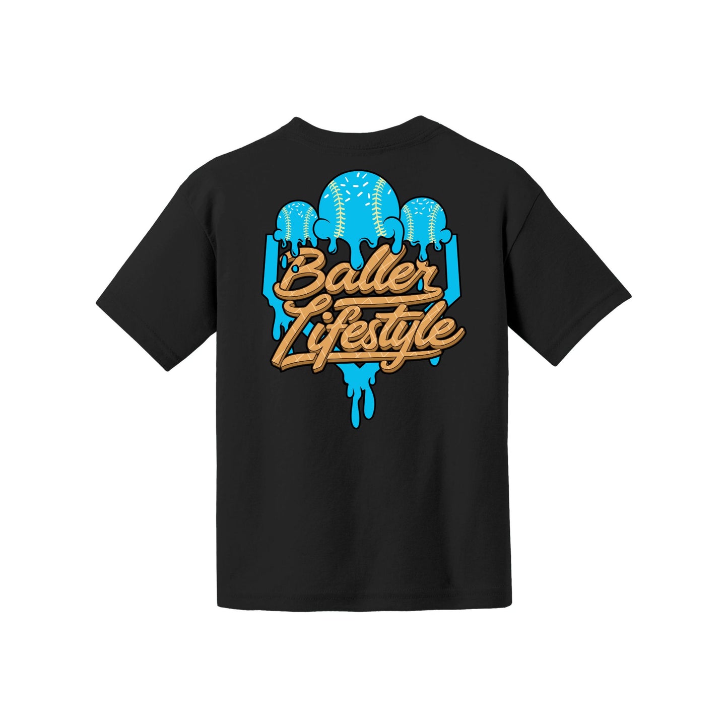 Baller Lifestyle Ice Cream Drip Youth Tee