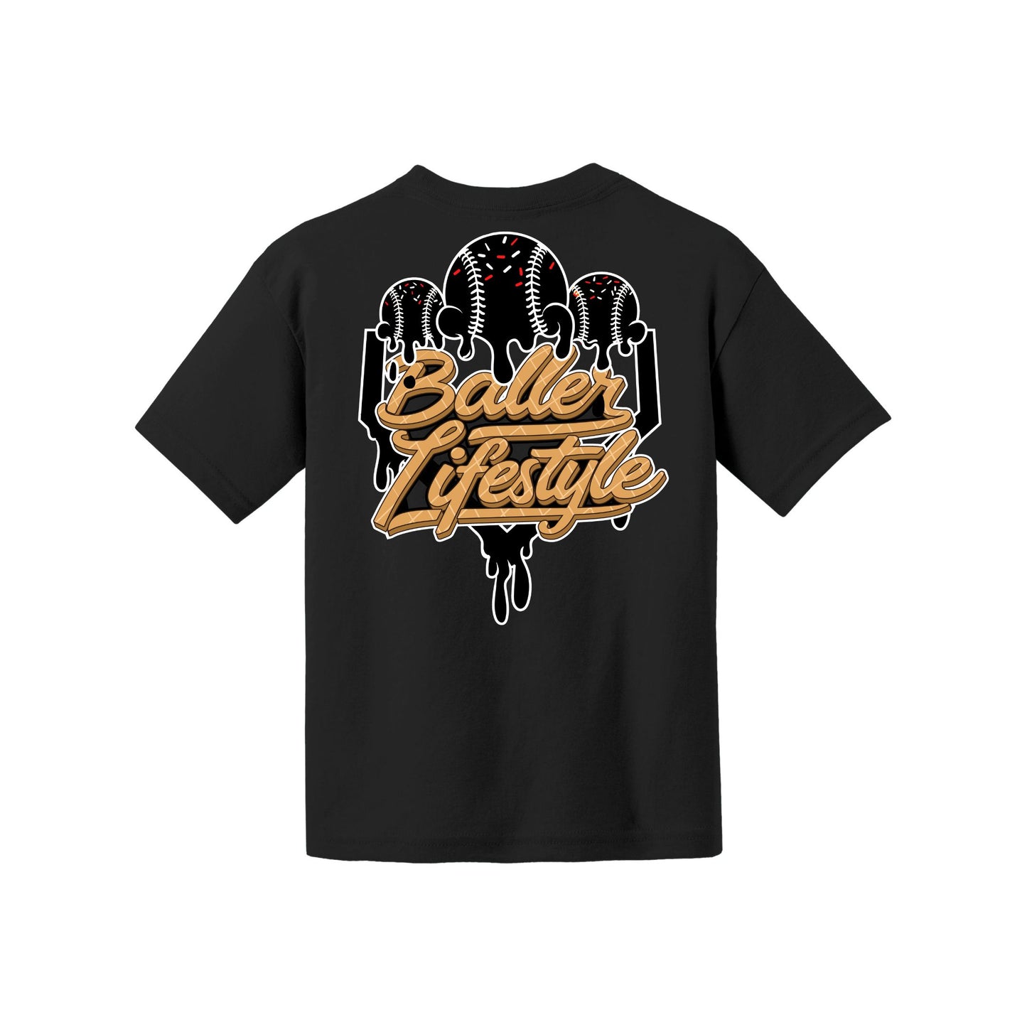 Baller Lifestyle Ice Cream Drip Youth Tee
