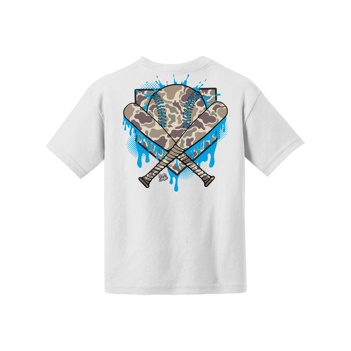 Baseball Camo Drip Youth Tee