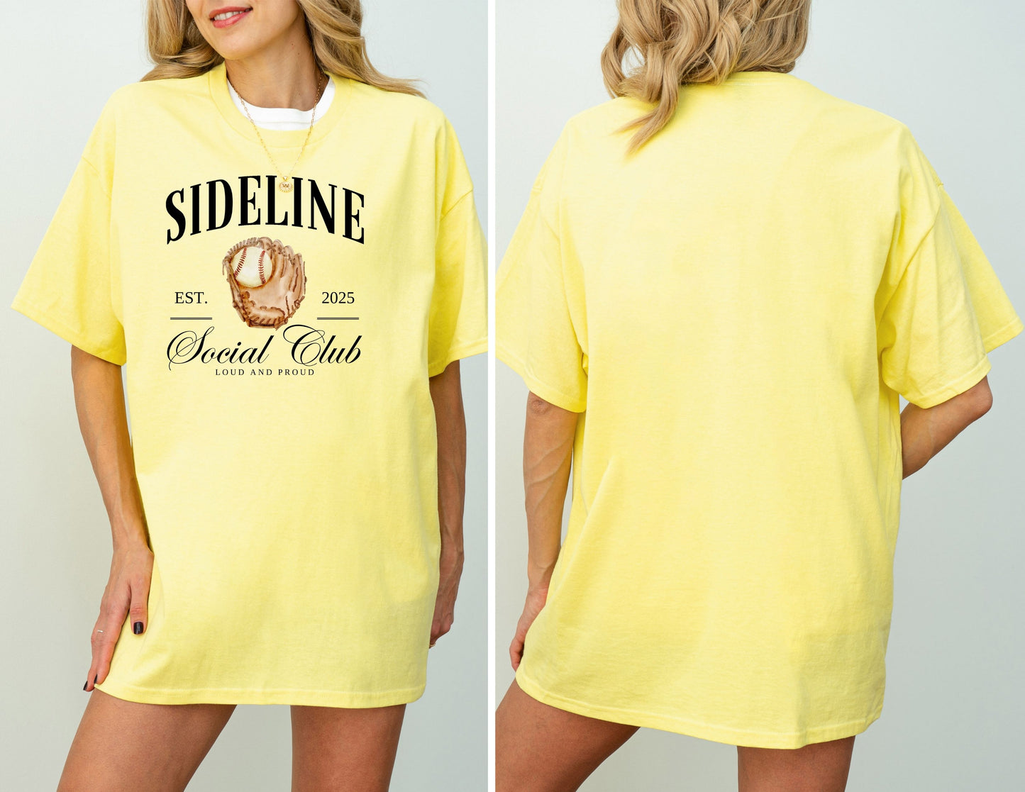 Baseball Moms Sideline Social Club Adult Tee