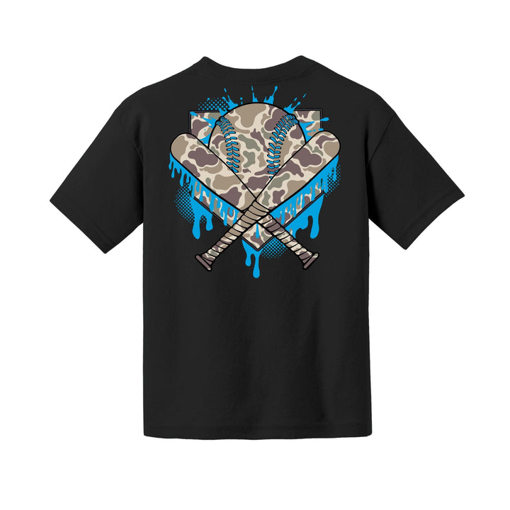 Baseball Camo Drip Youth Tee