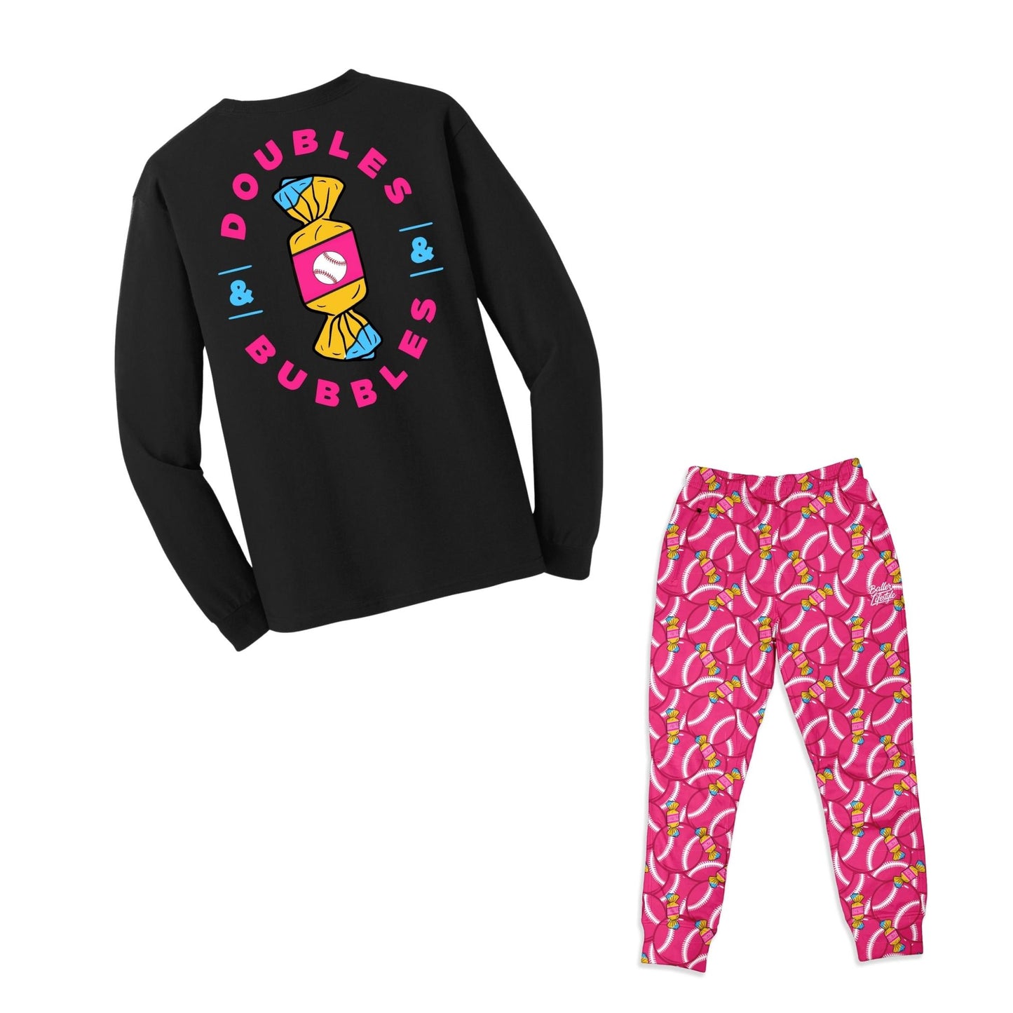 Baller Lifestyle Doubles and Bubbles Baseball Joggers