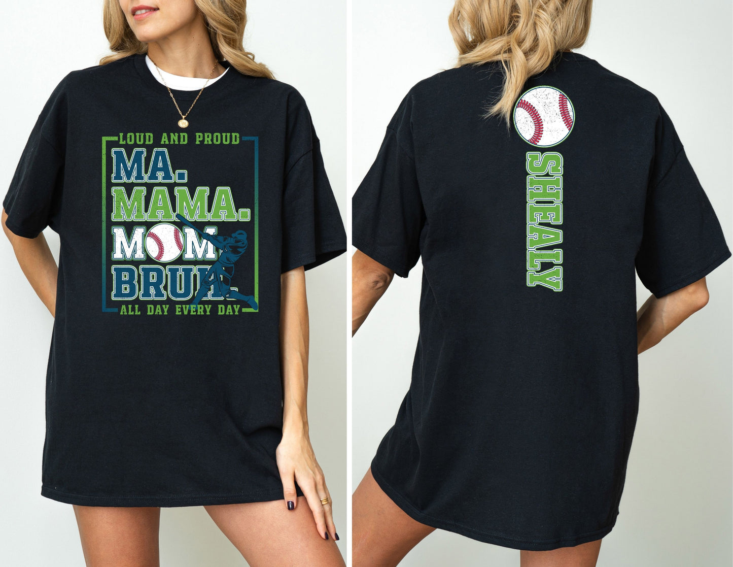 Personalized Baseball Mom Tee