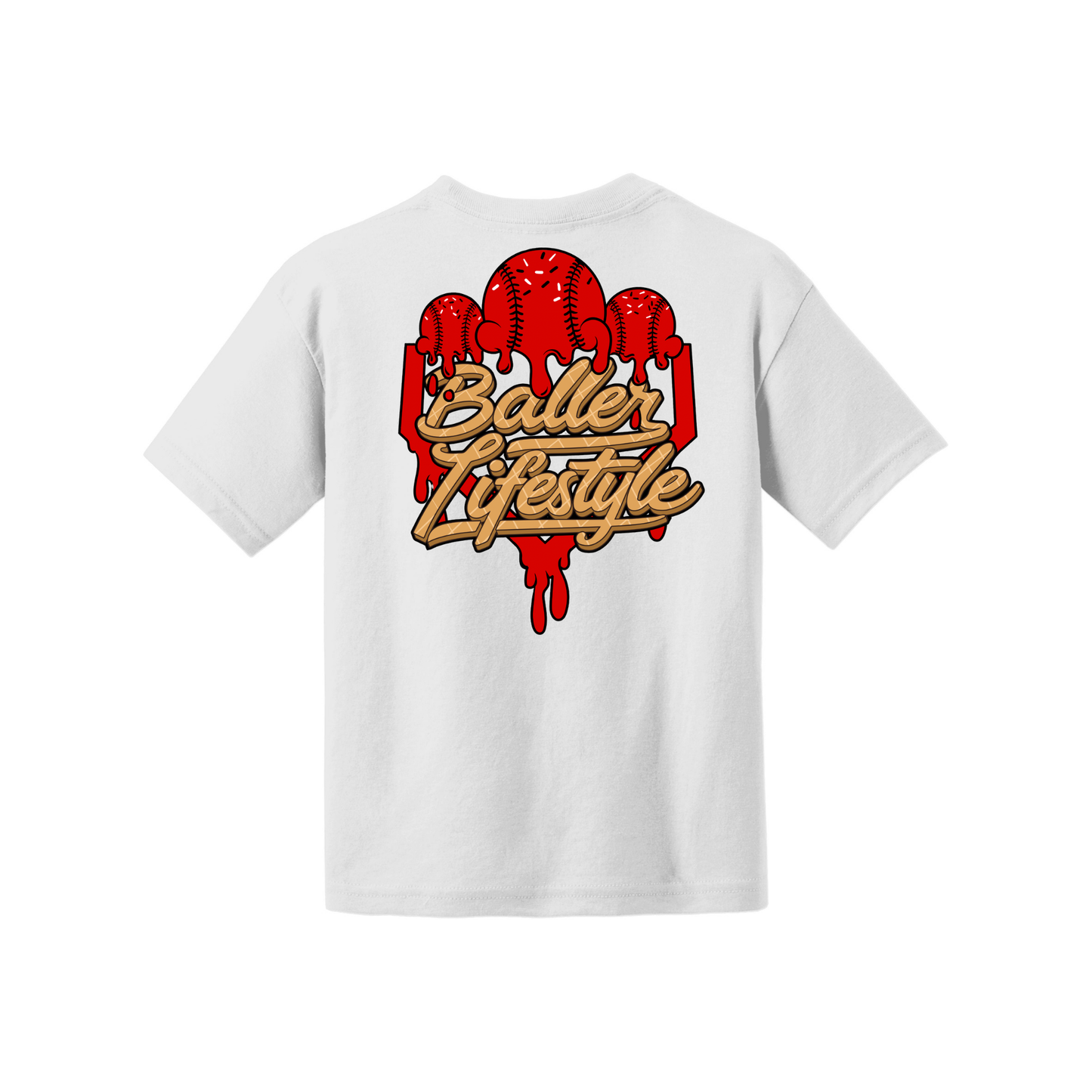 Baller Lifestyle Ice Cream Drip Adult Tee