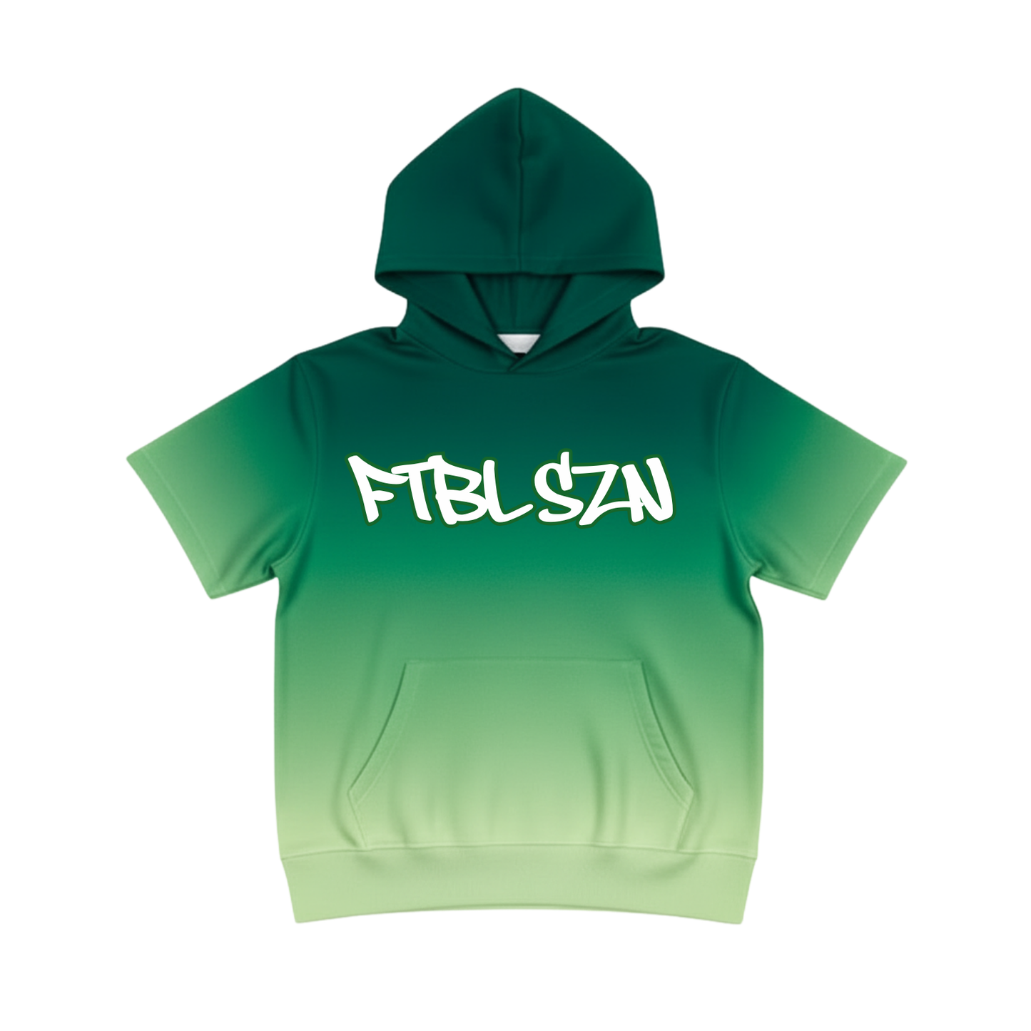 Ombre Short Sleeve Football Hoodie