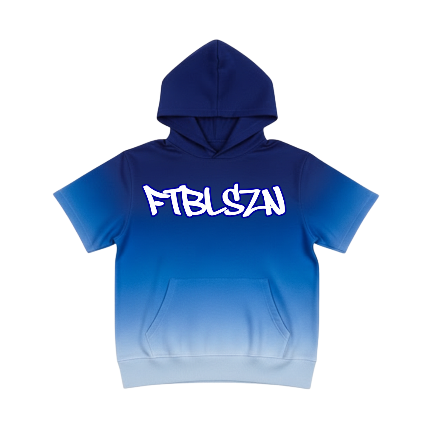 Ombre Short Sleeve Football Hoodie