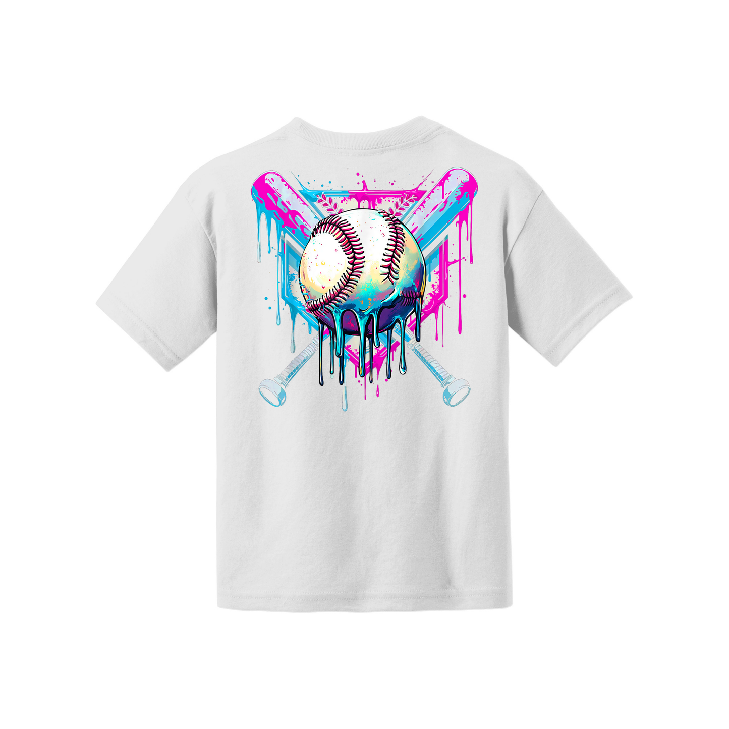 Baseball Home Plate Drip Youth Tee