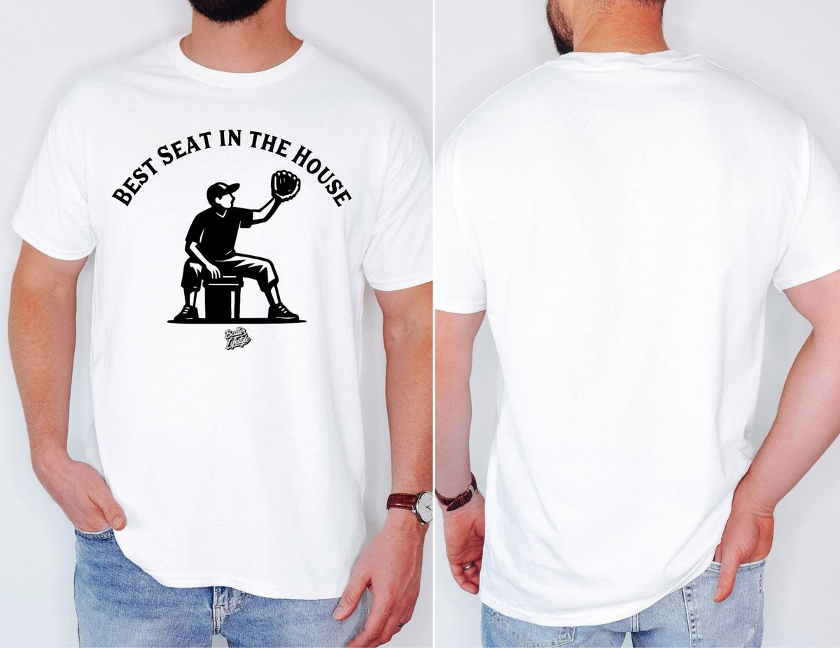 Best Seat in the House Baseball Adult Tee Shirt