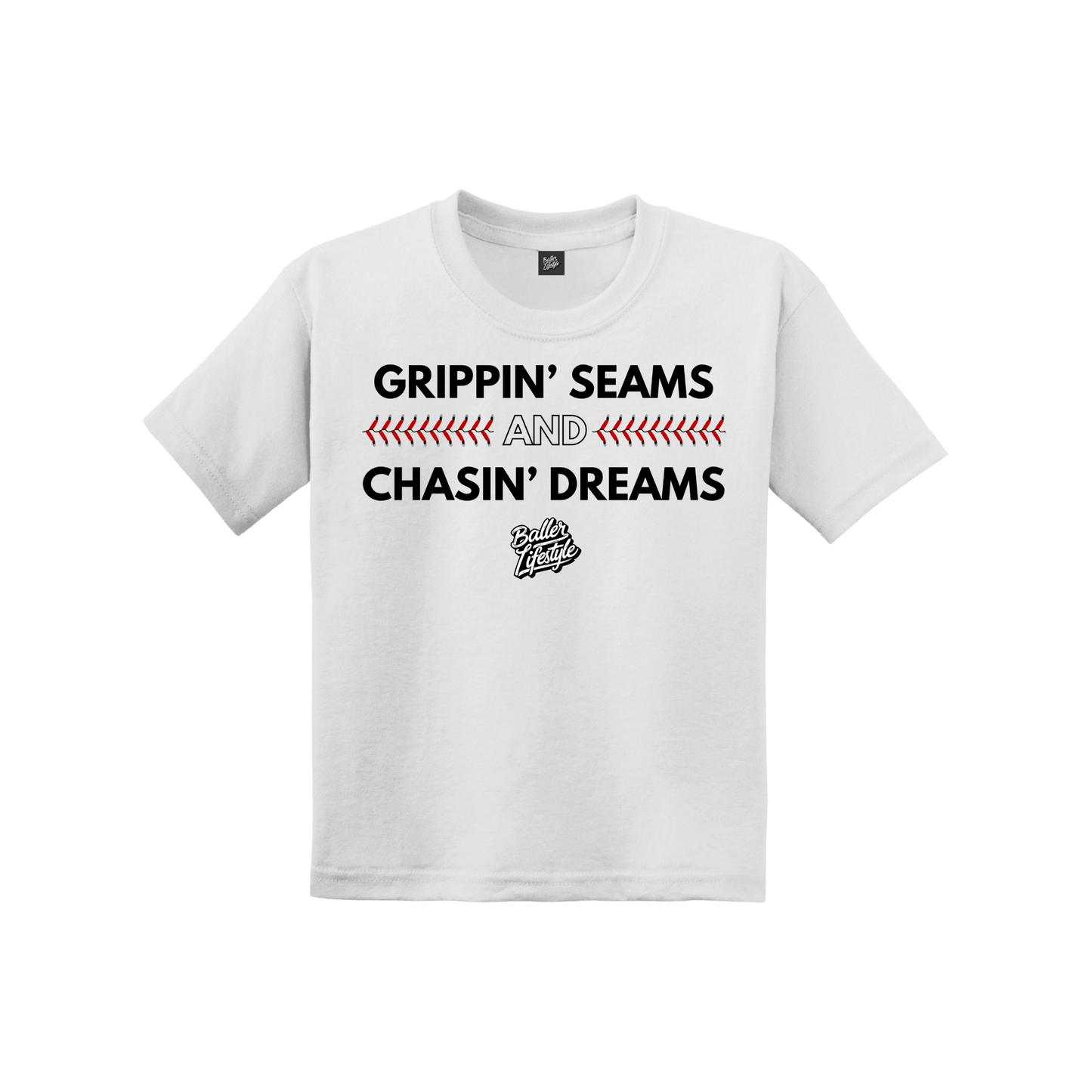 Grippin Seams and Chasin Dreams Youth Tee