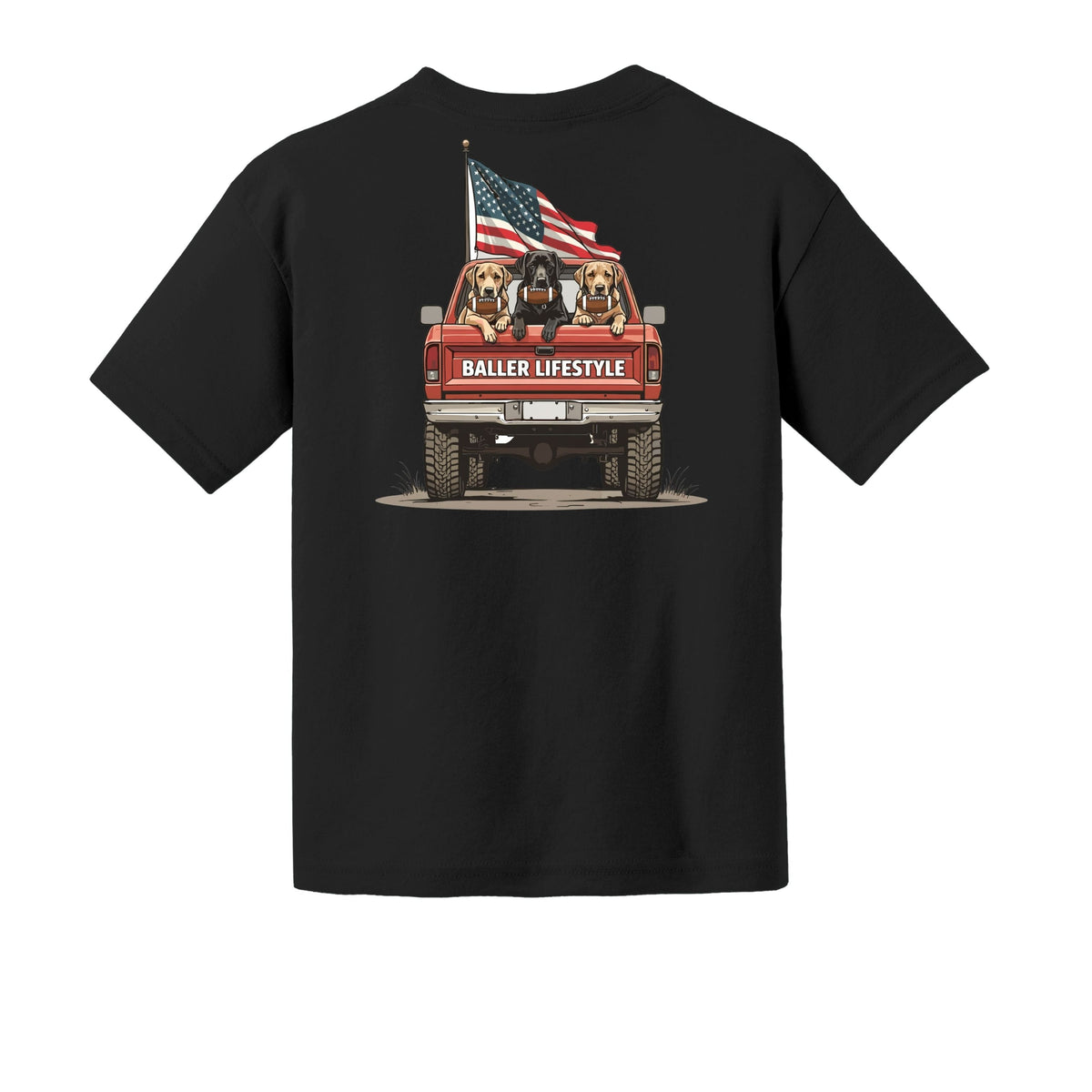 American Flag Football Youth Tee