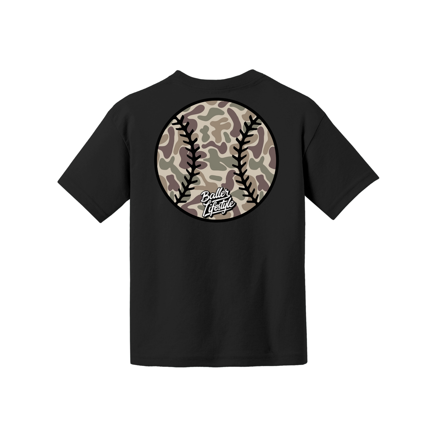 Camo Baseball Youth Tee