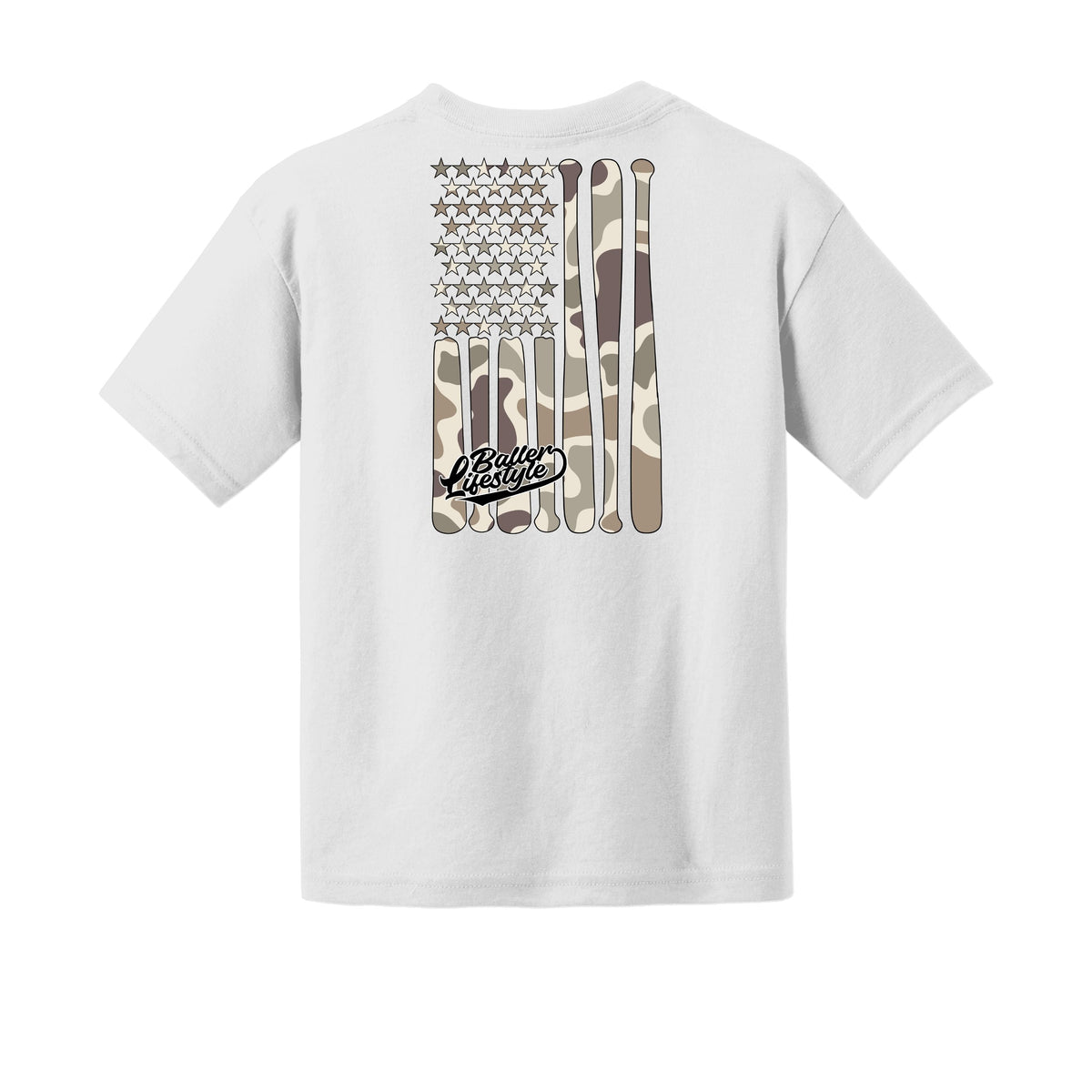 Camo Baseball Youth Tee