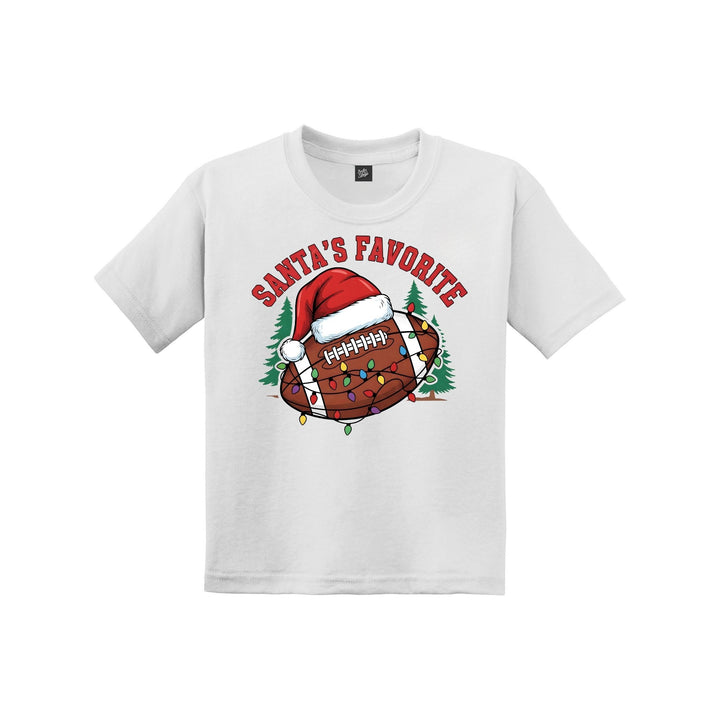 Youth Santa's Favorite Holiday Football Tee