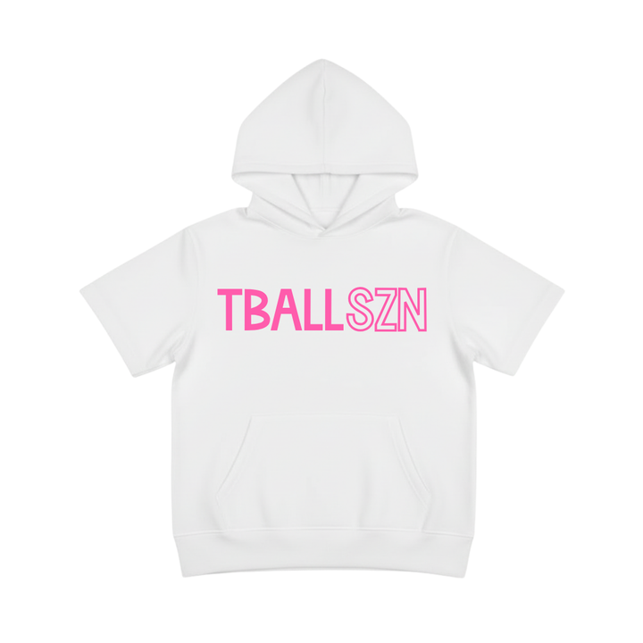 Girls Short Sleeve t-ball Hoodie