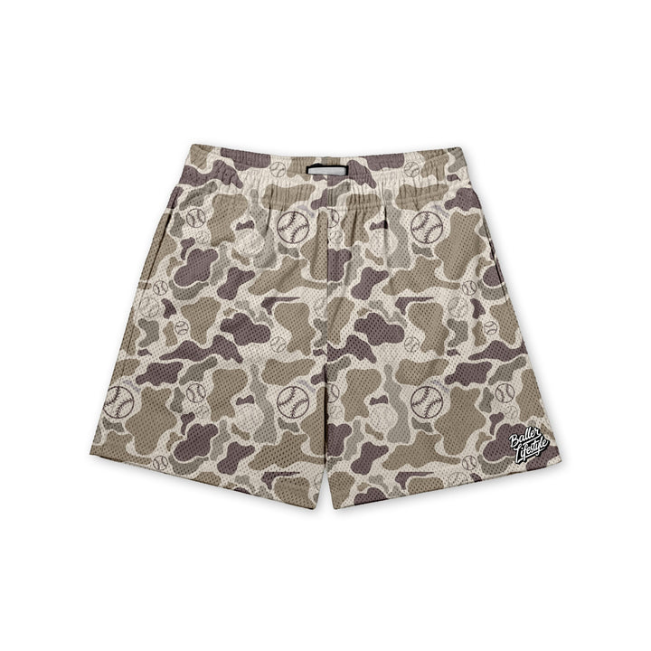 Camo Baseball Adult Shorts