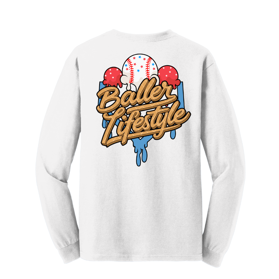 Baseball Youth Long Sleeve Tee