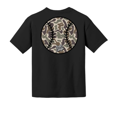Camo Baseball Youth Tee