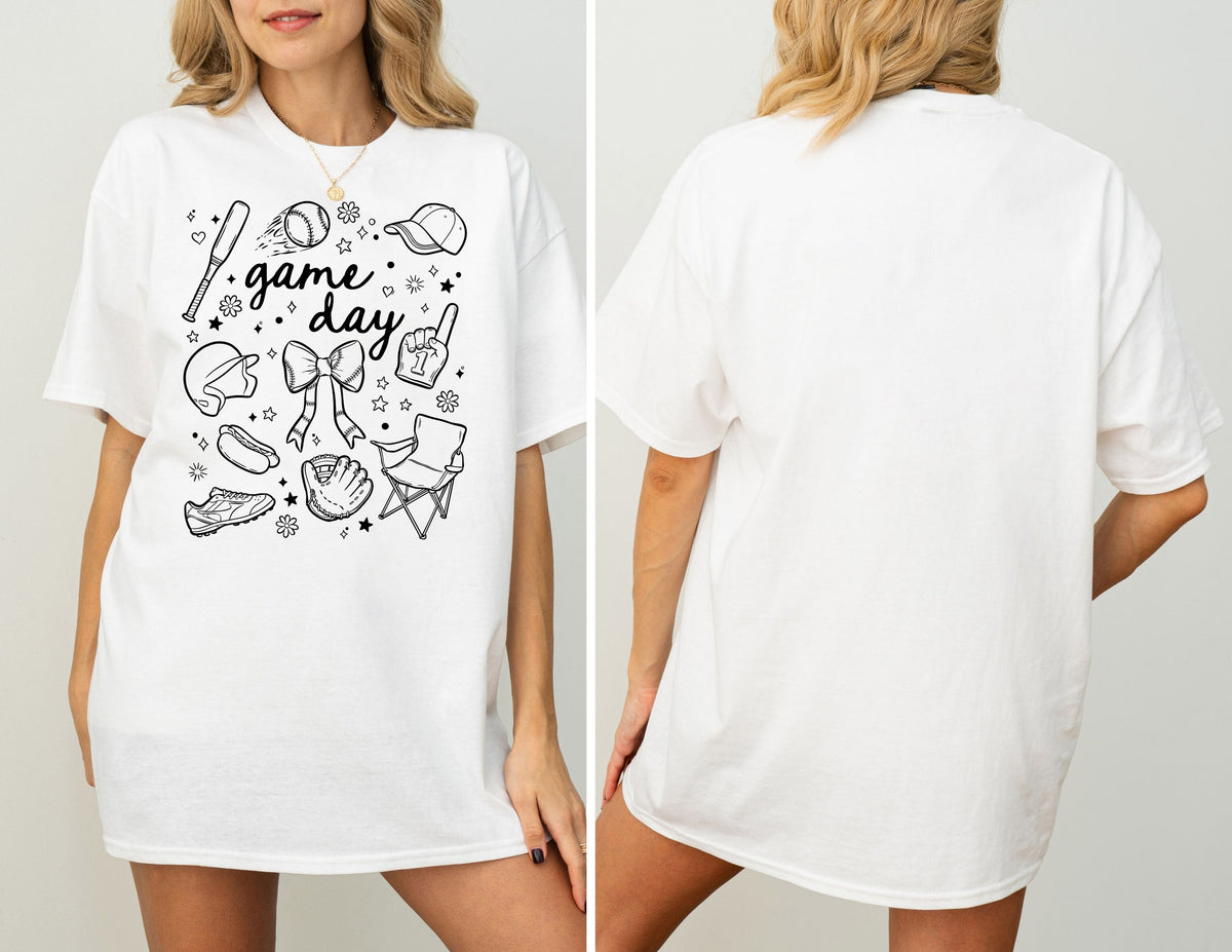 Baseball Game Day Adult Tee