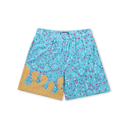 Baseball Ice Cream Drip Adult Shorts