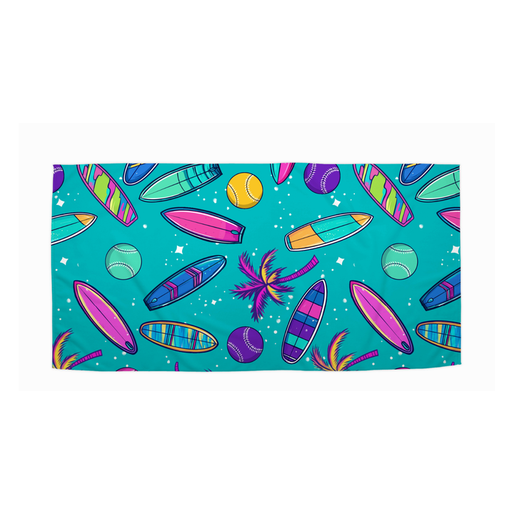 The Baseball Surf Drip Beach Towel