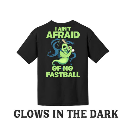 Ain't Afraid of no fastball Halloween Youth Tee