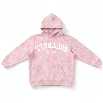 Youth Girls Camo Softball Hoodie