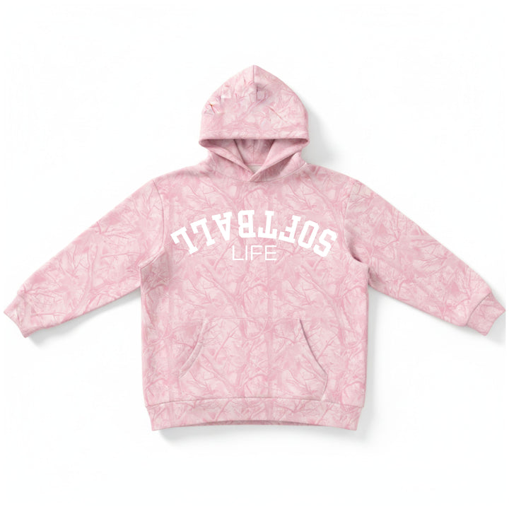 Youth Girls Camo Softball Hoodie