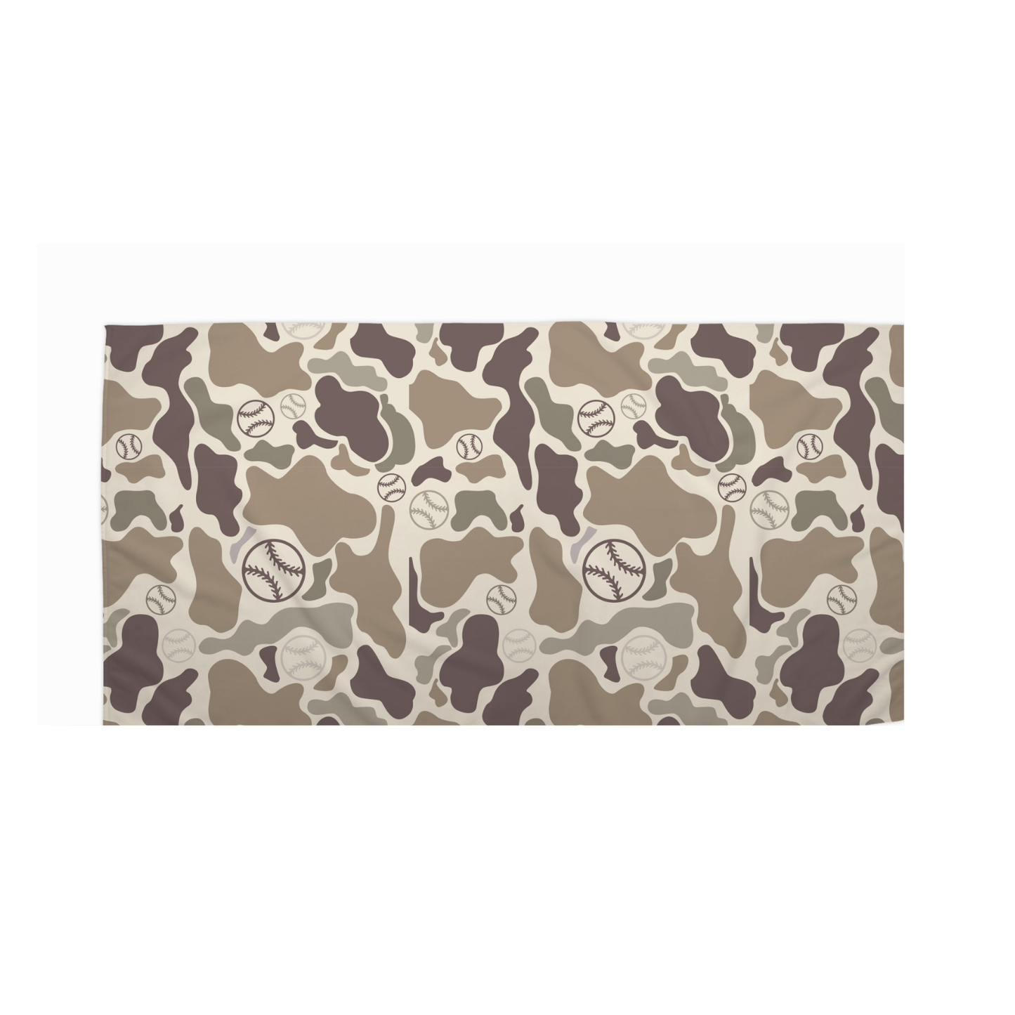 The Baseball Camo Drip Beach Towel