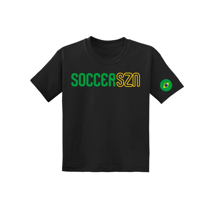 Brazil Soccer Drip Youth Tee