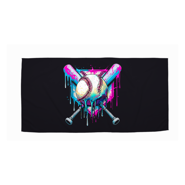 Baseball Drip Beach Towel