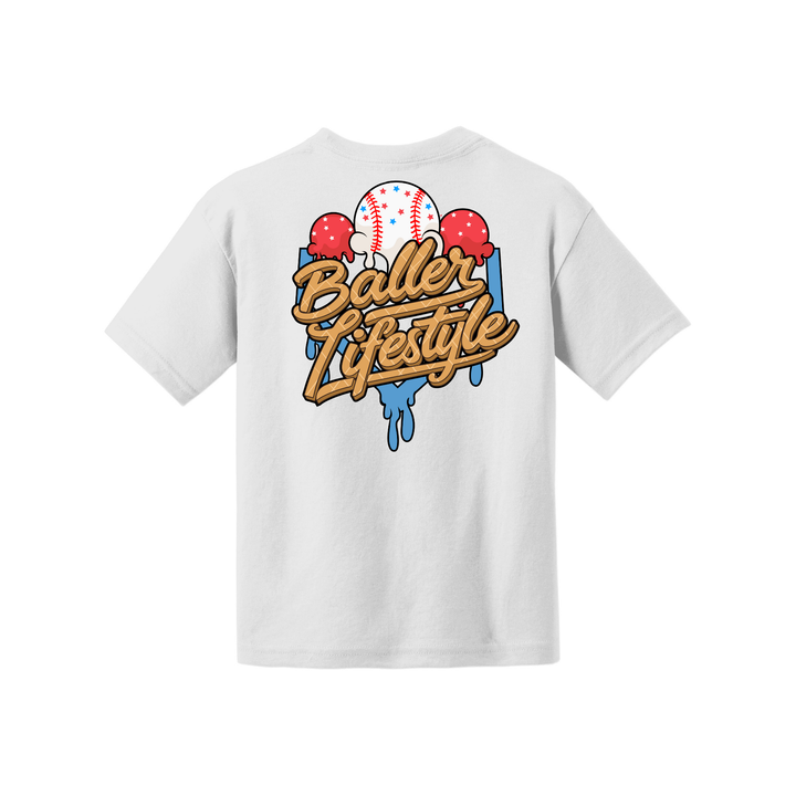 Baller Lifestyle Ice Cream Drip Adult Tee