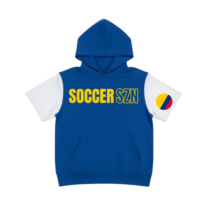 Colombia Soccer Short Sleeve Hoodie