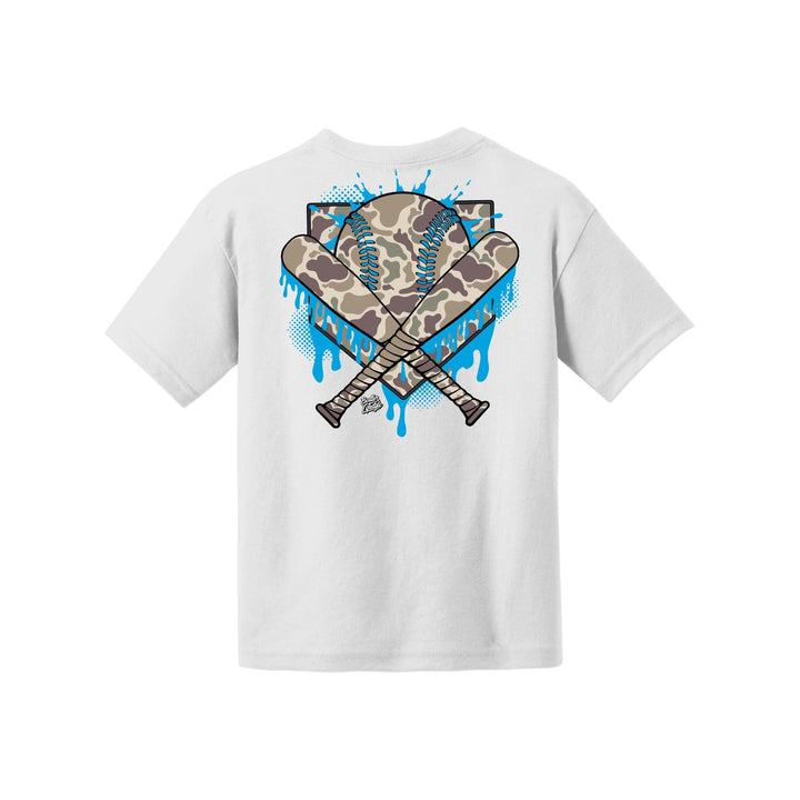 Baseball Camo Drip Youth Tee