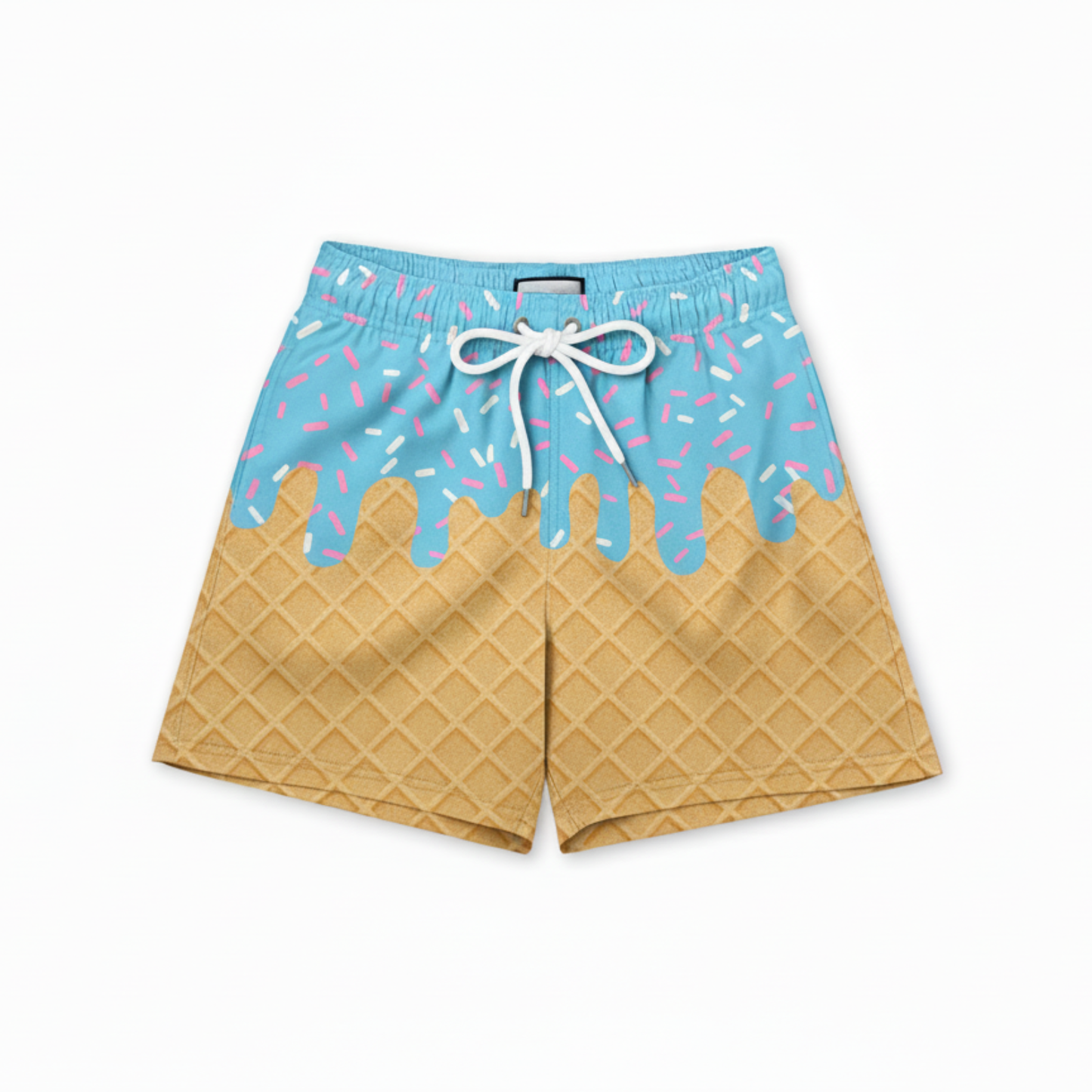 Ice Cream Drip swim trunks