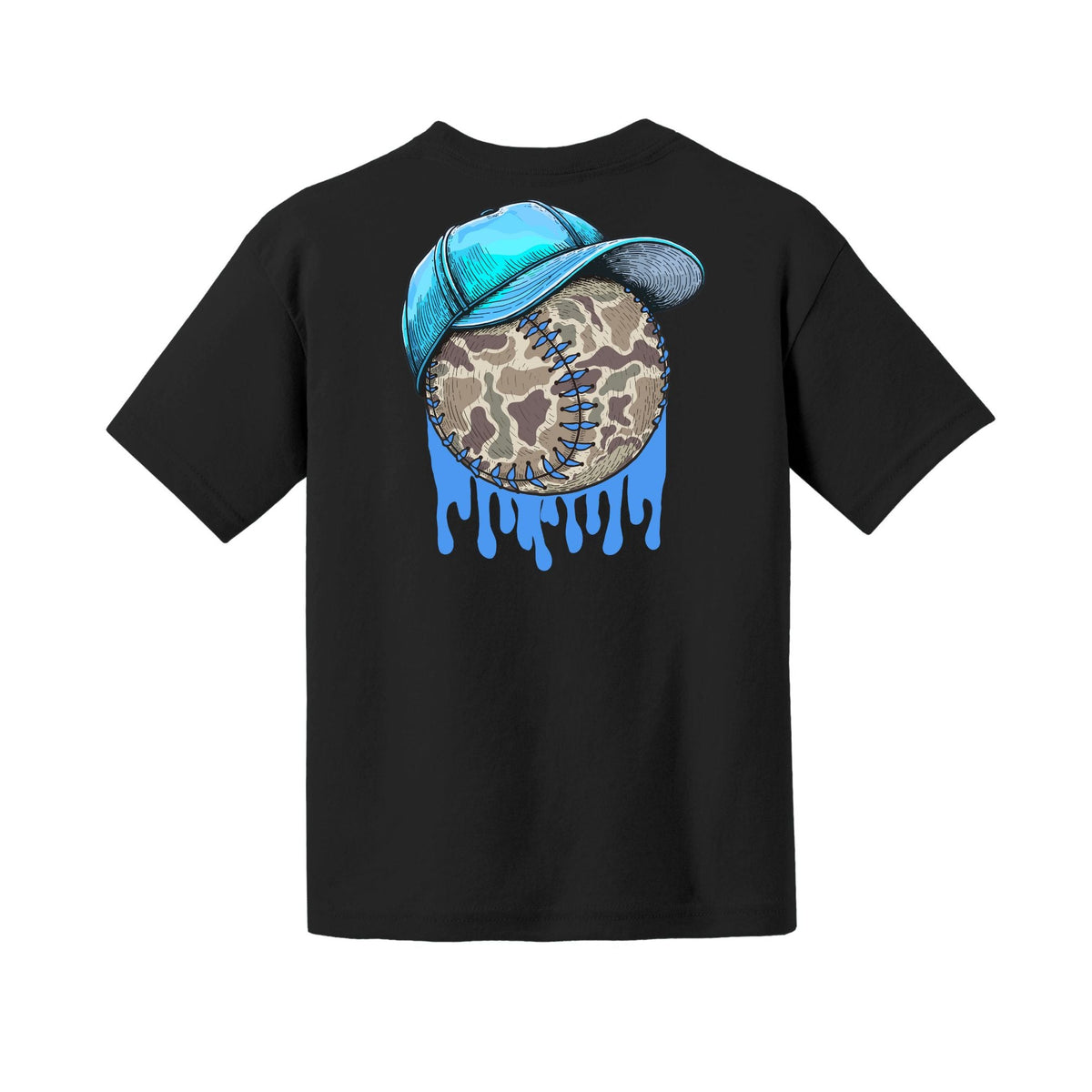 Baseball Camo Drip Youth Tee